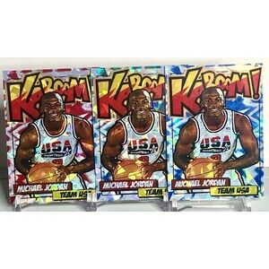 Michael Jordan Cracked Ice Holos Team USA Trading Card Customs 3 Card Lot